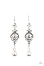 Load image into Gallery viewer, Elegantly Extravagant - Silver Pearl Earrings Paparazzi Accessories
