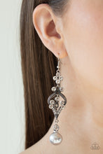 Load image into Gallery viewer, Elegantly Extravagant - Silver Pearl Earrings Paparazzi Accessories