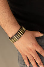 Load image into Gallery viewer, Armed and Dangerous Brass Leather Urban Bracelet Paparazzi Accessories