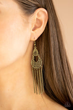 Load image into Gallery viewer, Insane Chain Brass Earrings Paparazzi Accessories