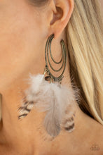 Load image into Gallery viewer, Freely Free Bird Brass Paparazzi Accessories