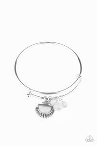 Bangles,charm,toggle,white,Mind, Body, and SOL White Bracelet