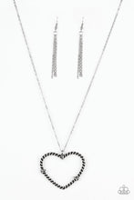 Load image into Gallery viewer, Straight From the Heart Silver Necklace Paparazzi Accessories