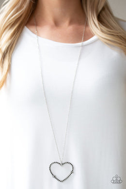 Straight From the Heart Silver Necklace Paparazzi Accessories
