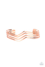 Load image into Gallery viewer, Waverunner Copper Cuff Bracelet Paparazzi Accessories