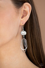 Load image into Gallery viewer, Drop Dead Gorgeous White Rhinestone Earring Paparazzi Accessories