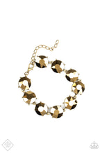 Load image into Gallery viewer, Fabulously Flashy Brass Rhinestone Bracelet Paparazzi Accessories