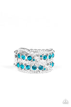Load image into Gallery viewer, Elegant Effervescence Blue Ring Paparazzi Accessories
