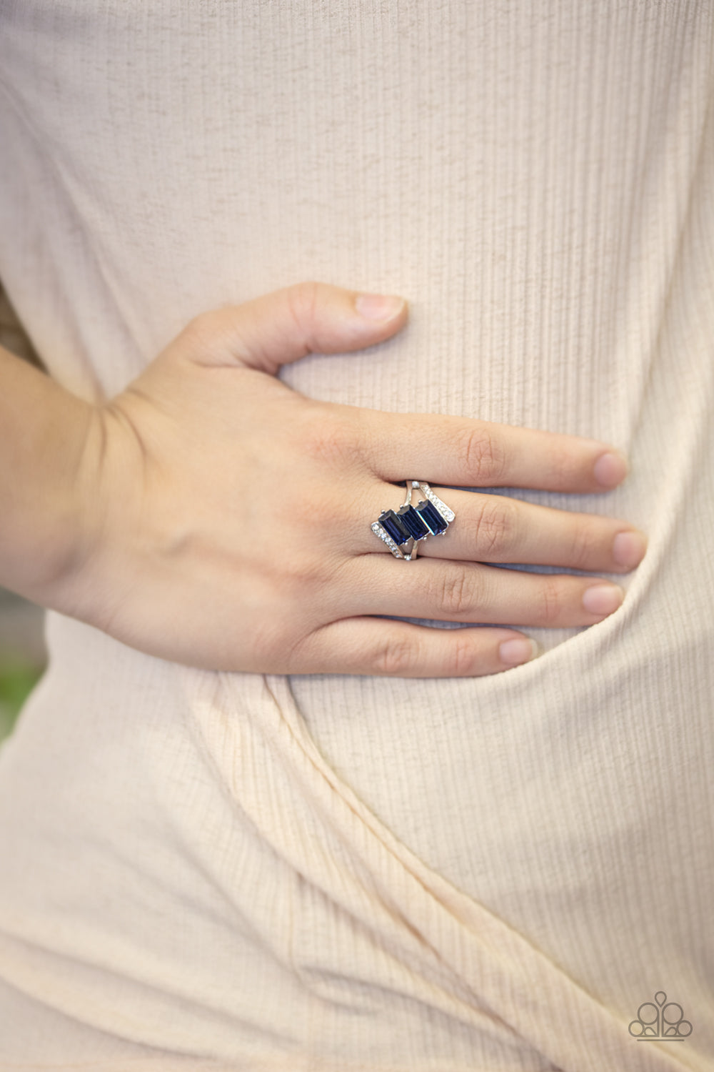 Triple Razzle Blue Ring Paparazzi Accessories