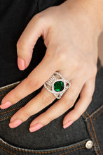 Load image into Gallery viewer, Triple Crown Twinkle Green Ring Paparazzi Accessories