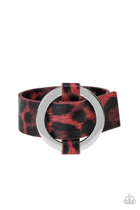 cheetah,red,wrap,Jungle Cat Couture Red Cheetah Bracelet