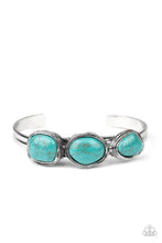 Load image into Gallery viewer, Stone Shop Blue Stone Cuff Bracelet Paparazzi Accessories