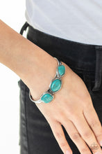 Load image into Gallery viewer, Stone Shop Blue Stone Cuff Bracelet Paparazzi Accessories