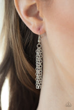 Load image into Gallery viewer, Glitzy Glow Silver Necklace Paparazzi Accessories