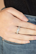 Load image into Gallery viewer, Prim and Proper White Rhinestone Ring Paparazzi Accessories