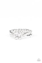 Load image into Gallery viewer, Prim and Proper White Rhinestone Ring Paparazzi Accessories