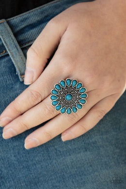 Posy Paradise Blue Ring Paparazzi Accessories