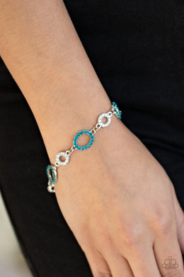 Bubbly Bedazzle Blue Bracelet Paparazzi Accessories