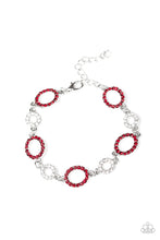 Load image into Gallery viewer, Bubbly Bedazzle Red Rhinestone Bracelet Paparazzi Accessories