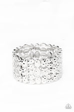 Load image into Gallery viewer, Tectonic Texture Silver Stretchy Bracelet Paparazzi Accessories