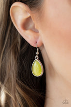 Load image into Gallery viewer, Dewy Decadence Yellow Cat&#39;s Eye Necklace Paparazzi Accessories