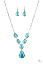 Load image into Gallery viewer, Dewy Decadence Blue Necklace Paparazzi Accessories