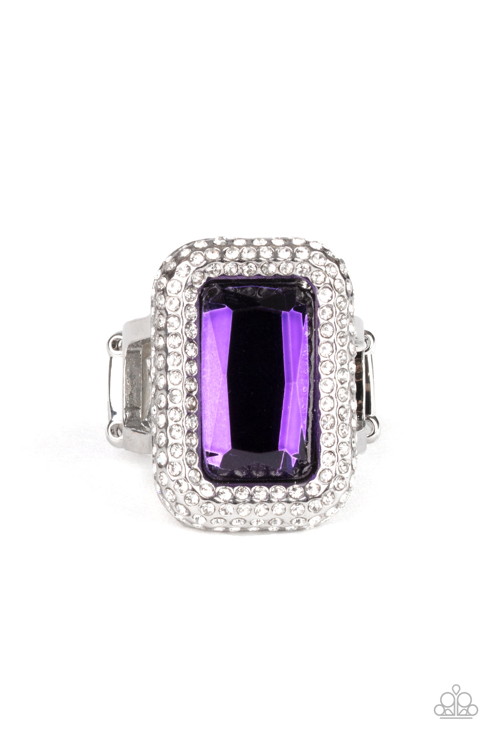 A Grand Statement Maker Purple Rhinestone Ring Paparazzi Accessories