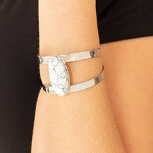 Load image into Gallery viewer, Quarry Queen White Cuff Bracelet Paparazzi Accessories