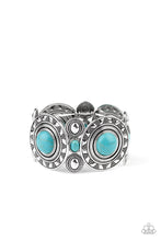 Load image into Gallery viewer, Sunny Salutations Blue Stone Stretchy Bracelet Paparazzi Accessories