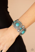 Load image into Gallery viewer, Sunny Salutations Blue Stone Stretchy Bracelet Paparazzi Accessories