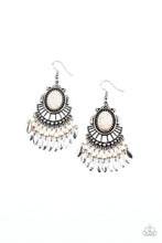 Load image into Gallery viewer, Eco Trip White Stone Earring Paparazzi Accessories