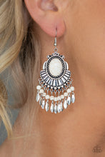 Load image into Gallery viewer, Eco Trip White Stone Earring Paparazzi Accessories