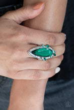 Load image into Gallery viewer, Sparkle Smitten Green Rhinestone Ring Paparazzi Accessories