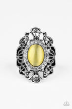 Load image into Gallery viewer, Dashingly Dewy Yellow Cat&#39;s Eye Ring Paparazzi Accessories