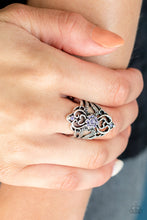Load image into Gallery viewer, Totally Taken Purple Rhinestone Ring Paparazzi Accessories