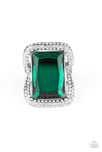 Load image into Gallery viewer, Deluxe Decadence Green Rhinestone Ring Paparazzi Accessories