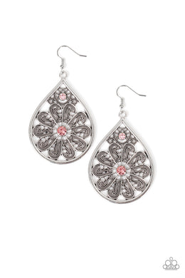 Whimsy Dreams Pink Earrings Paparazzi Accessories