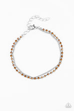 Load image into Gallery viewer, Double The Diamonds Brown Bracelet Paparazzi Accessories
