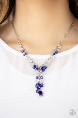 Iridescent Illumination Blue Necklace Paparazzi Accessories