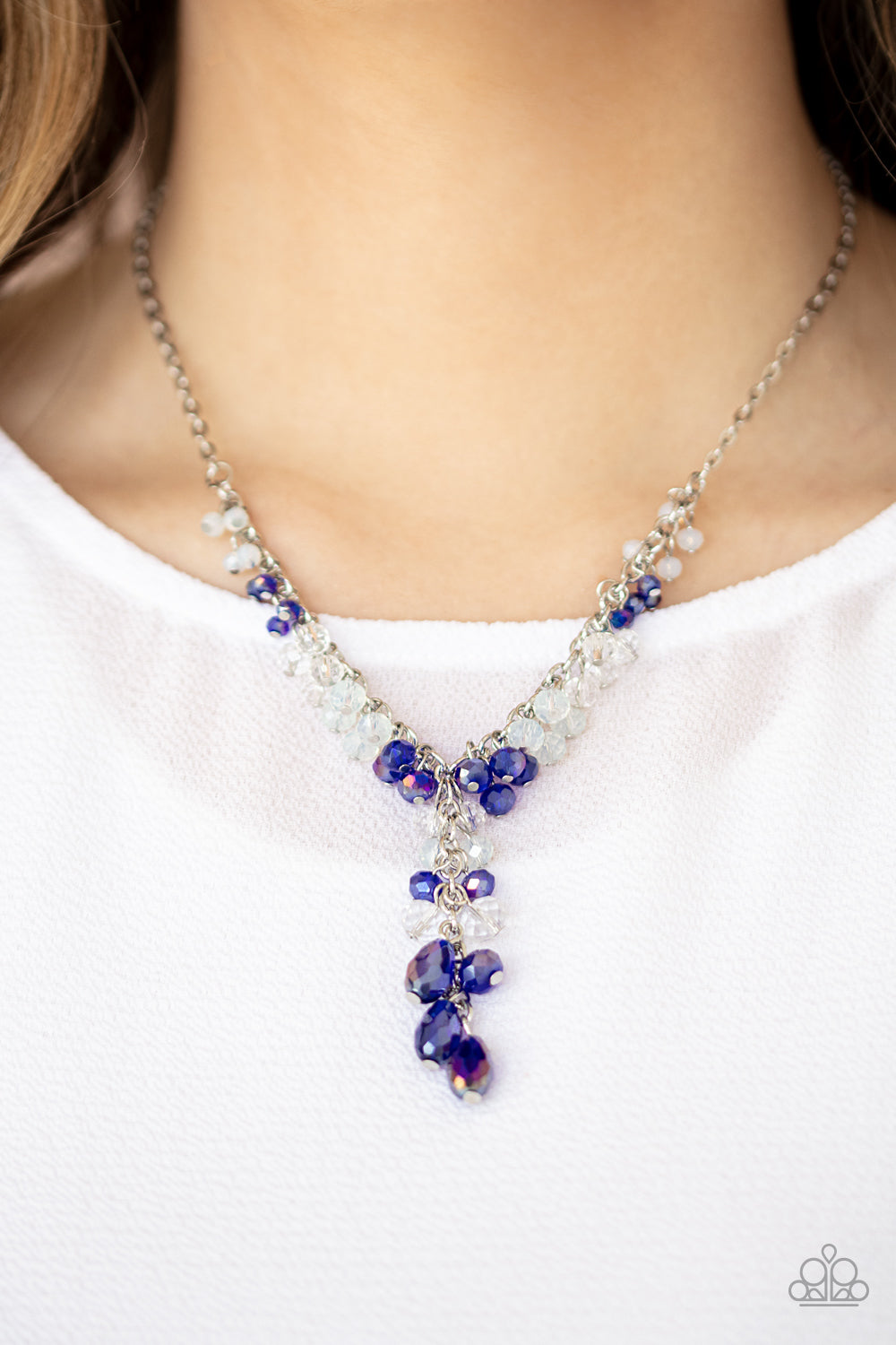 Iridescent Illumination Blue Necklace Paparazzi Accessories