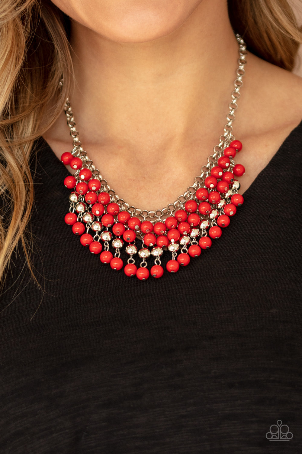 Jubilant Jingle - Red Necklace Paparazzi Accessories