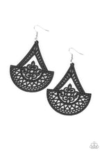 Load image into Gallery viewer, Tiki Sunrise Black Wooden Earrings Paparazzi Accessories