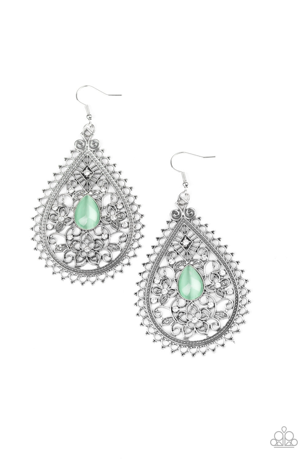 Eden Glow Green Earring Paparazzi Accessories