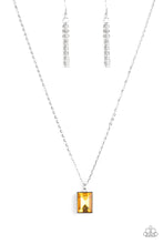 Load image into Gallery viewer, Pro Edge Yellow Rhinestone Necklace Paparazzi Accessories