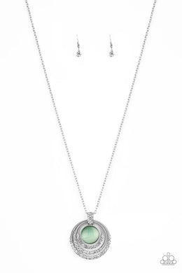 A Diamond A Day Green Cat's Eye Necklace Paparazzi Accessories