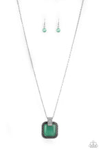 Load image into Gallery viewer, Effervescent Elegance Green Cat&#39;s Eye Necklace Paparazzi Accessories