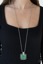 Load image into Gallery viewer, Effervescent Elegance Green Cat&#39;s Eye Necklace Paparazzi Accessories