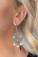 Load image into Gallery viewer, Garden Picnic White Earring Paparazzi Accessories