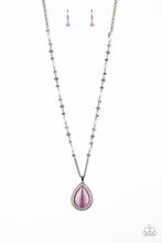 Load image into Gallery viewer, Fashion Flaunt Purple Cat&#39;s Eye Necklace Paparazzi Accessories