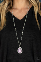 Load image into Gallery viewer, Fashion Flaunt Purple Cat&#39;s Eye Necklace Paparazzi Accessories